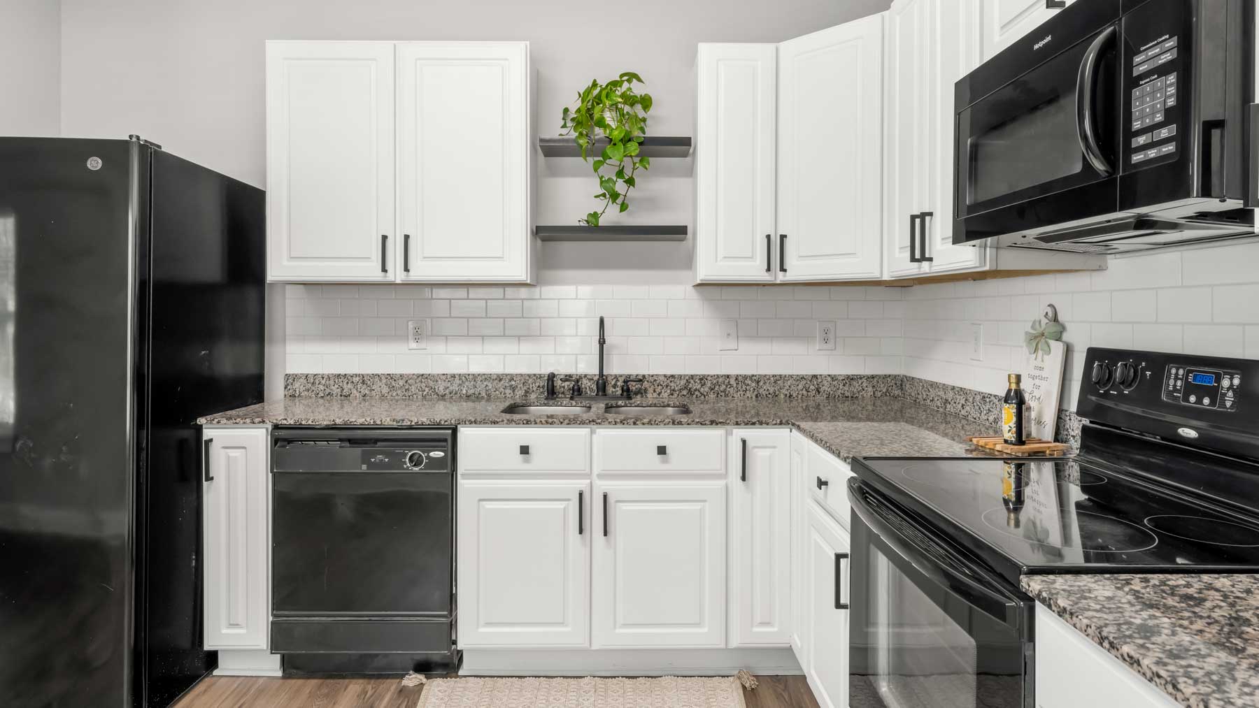 Spacious kitchen in Warner Series apartment